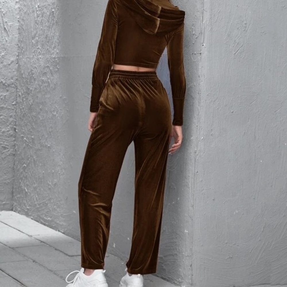 Brown Velour Track Suit (2 pieces)